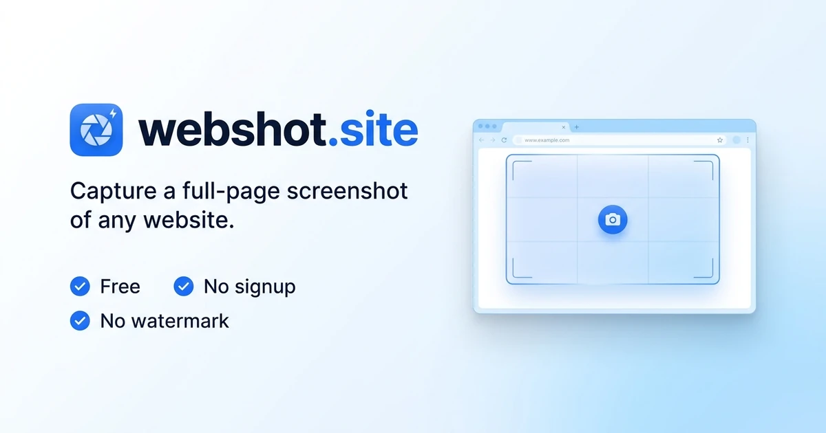 Webshot.site | Website Screenshot Tools screenshot